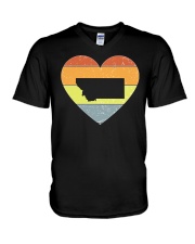 Montana - Heart Vintage V-Neck T-Shirt tile
