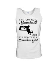 LIFE TOOK ME TO MASSACHUSETTS BE A CANADIAN GIRL Unisex Tank tile