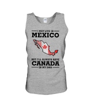 LIVE IN MEXICO CANADA IN MY DNA Unisex Tank tile
