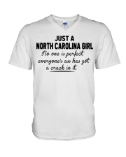 North Carolina Girl - No One Is Perfect V-Neck T-Shirt tile