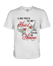 A Big Piece Of My Heart Lives In Heaven V-Neck T-Shirt tile