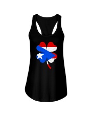 Flag Puerto Rico Four Leaf Clover Ladies Flowy Tank tile