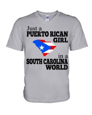 PUERTO RICAN GIRL IN SOUTH CAROLINA V-Neck T-Shirt tile