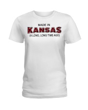 Made In Kansas A Long Long Time Ago Ladies T-Shirt tile