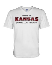 Made In Kansas A Long Long Time Ago V-Neck T-Shirt tile