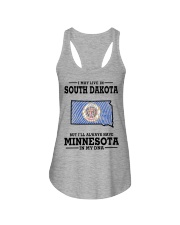 LIVE IN SOUTH DAKOTA MINNESOTA IN MY DNA Ladies Flowy Tank tile