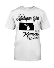 MICHIGAN GIRL IN KANSAS Classic T-Shirt tile
