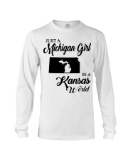 MICHIGAN GIRL IN KANSAS Long Sleeve Tee tile