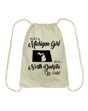 MICHIGAN GIRL IN NORTH DAKOTA Drawstring Bag tile