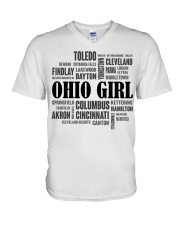 Ohio girl cities V-Neck T-Shirt tile
