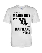 MAINE GUY IN MARYLAND V-Neck T-Shirt tile