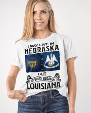 Began In Louisiana - May Live In Nebraska Classic T-Shirt apparel-classic-tshirt-lifestyle-front-100