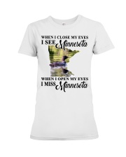 I MISS MINNESOTA Premium Fit Ladies Tee tile