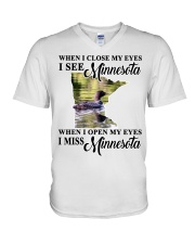 I MISS MINNESOTA V-Neck T-Shirt tile