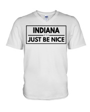 Indiana Just Be Nice V-Neck T-Shirt tile
