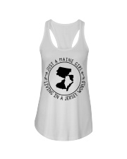 MAINE GIRL LIVING IN JERSEY Ladies Flowy Tank tile