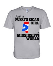 PUERTO RICAN GIRL IN MISSISSIPPI V-Neck T-Shirt tile