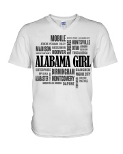 Alabama girl cities V-Neck T-Shirt tile