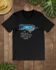 PUERTO RICO NORTH CAROLINA LOVE BRINGS YOU HOME Classic T-Shirt lifestyle-mens-crewneck-front-18