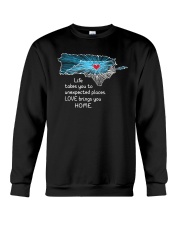 PUERTO RICO NORTH CAROLINA LOVE BRINGS YOU HOME Crewneck Sweatshirt tile