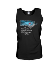 PUERTO RICO NORTH CAROLINA LOVE BRINGS YOU HOME Unisex Tank tile