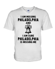 Philadelphia Is Missing Me V-Neck T-Shirt tile