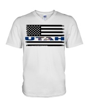 Flag - Utah V-Neck T-Shirt tile