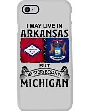 Began In Michigan - May Live In Arkansas Phone Case tile