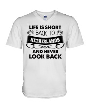 Back To Netherlands V-Neck T-Shirt tile