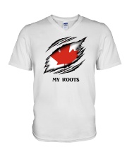 Flag Canada My Roots V-Neck T-Shirt tile