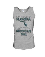 Michigan Girl Life Took Me To Florida Unisex Tank tile