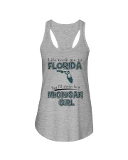 Michigan Girl Life Took Me To Florida Ladies Flowy Tank tile