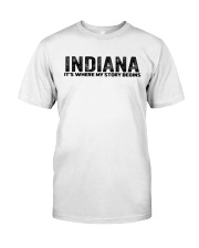 Indiana - My Story Begins Classic T-Shirt tile