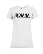 Indiana - My Story Begins Premium Fit Ladies Tee tile