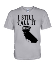 California i still call it home V-Neck T-Shirt tile