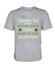Lucky To Have - This Canadian Girl V-Neck T-Shirt tile