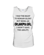 Oklahoma girl didn't have the ability Unisex Tank tile
