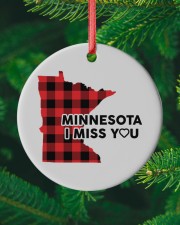 I Miss You - Minnesota Circle ornament - single (porcelain) custom-circle-ornament-single-porcelain-lifestyle-10