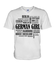 German girl cities V-Neck T-Shirt tile