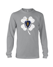 Flag Massachusetts Four Leaf Clover Long Sleeve Tee tile