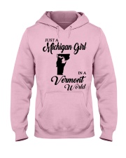 MICHIGAN GIRL IN VERMONT Hooded Sweatshirt front
