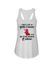 Began In Ontario - Live In British Columbia Ladies Flowy Tank tile
