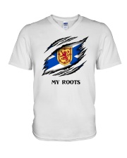 Flag Nova Scotia My Roots V-Neck T-Shirt tile