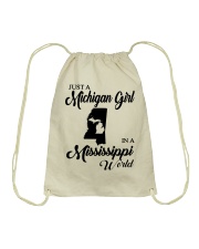 MICHIGAN GIRL IN MISSISSIPPI Drawstring Bag tile