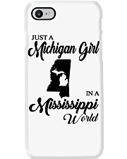 MICHIGAN GIRL IN MISSISSIPPI Phone Case tile
