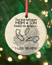 The Love Mom Son North Carolina California Circle ornament - single (porcelain) custom-circle-ornament-single-porcelain-lifestyle-11