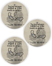 The Love Mom Son North Carolina California Circle Ornament (Wood tile