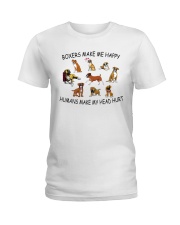 Boxers Make Me Happy Ladies T-Shirt tile