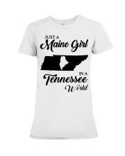 MAINE GIRL IN TENNESSEE Premium Fit Ladies Tee tile
