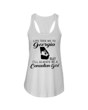 LIFE TOOK ME TO GEORGIA BE A CANADIAN GIRL Ladies Flowy Tank tile